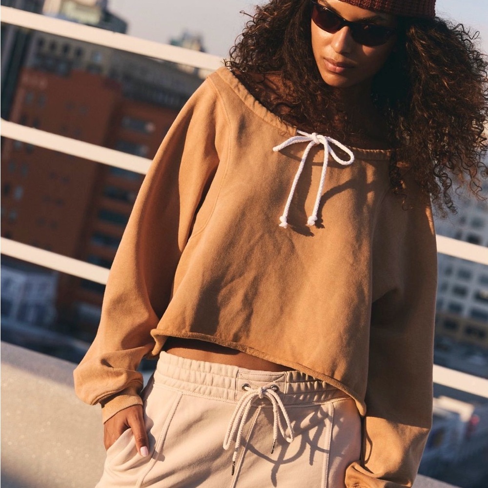 Free People For the Win Off The Shoulder Sweatshirt, NWOT